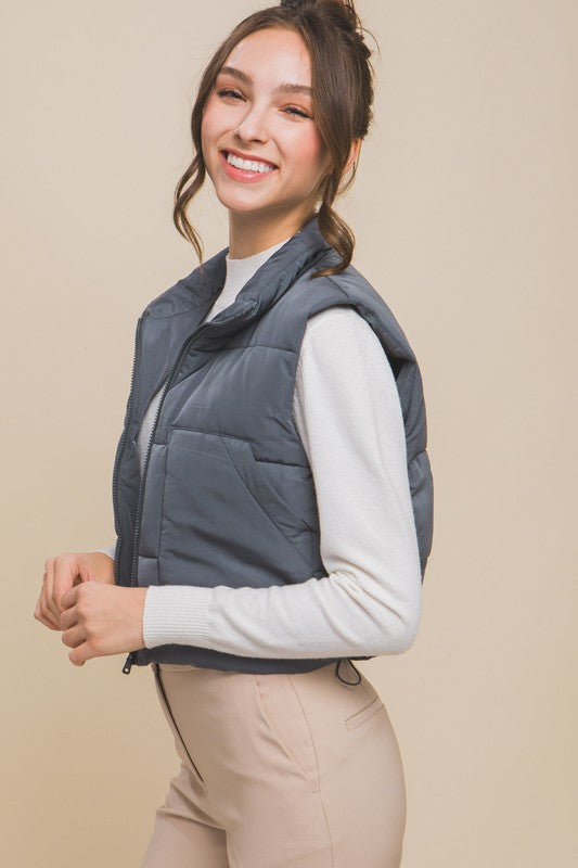 Puffer Vest With Pockets - Tigbul's Variety Fashion Shop