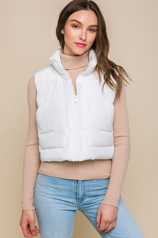 Puffer Vest With Pockets - Tigbul's Variety Fashion Shop