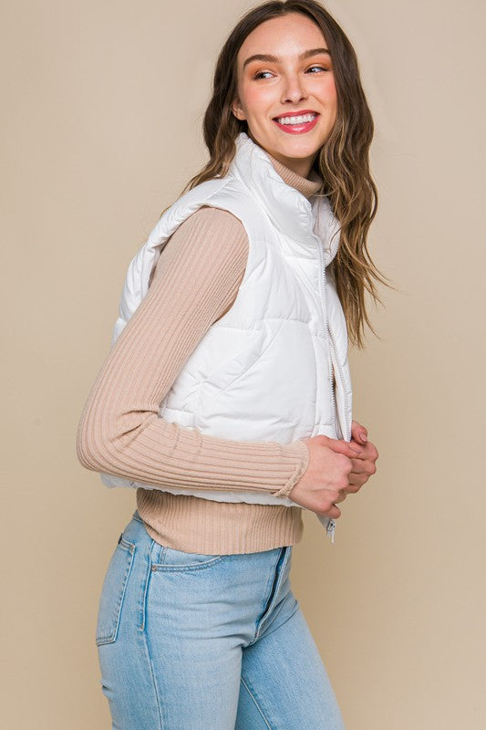 Puffer Vest With Pockets - Tigbul's Variety Fashion Shop