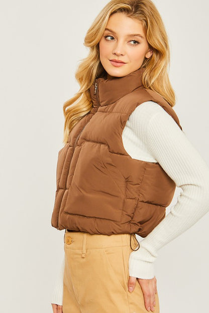 Puffer Vest With Pockets - Tigbul's Variety Fashion Shop