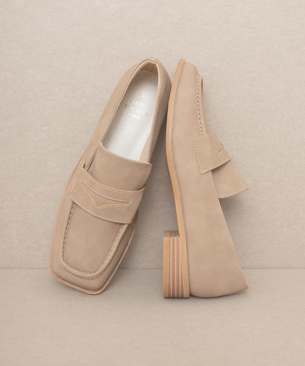 OASIS SOCIETY June - Square Toe Penny Loafers - Tigbuls Variety Fashion