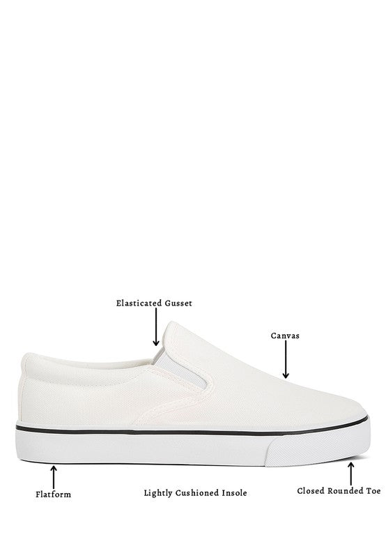 Laszlo Canvas Slip On Sneakers - Tigbul's Variety Fashion Shop