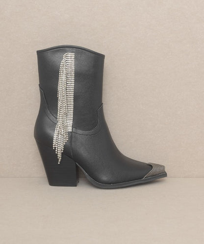 OASIS SOCIETY Kai - Rhinestone Fringe Boots - Tigbuls Variety Fashion