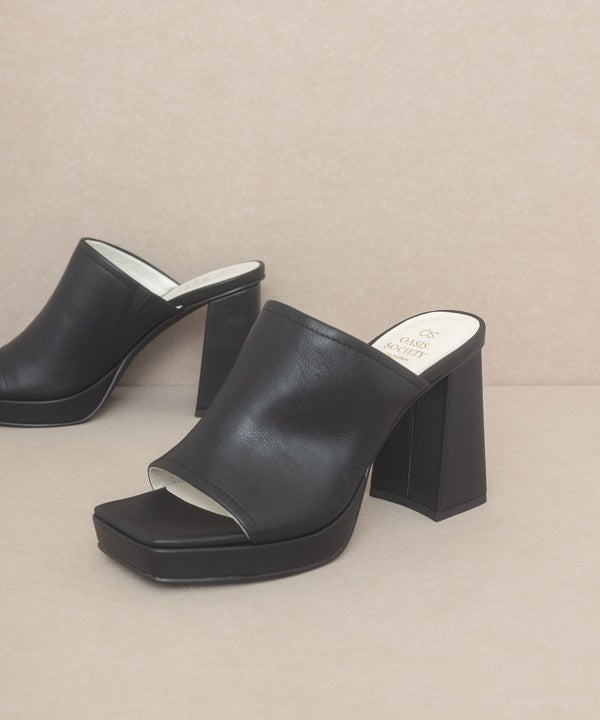 OASIS SOCIETY Vivienne - Slip On Platform Heels - Tigbuls Variety Fashion