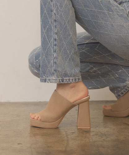 OASIS SOCIETY Vivienne - Slip On Platform Heels - Tigbuls Variety Fashion
