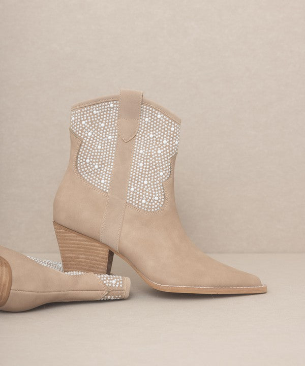 OASIS SOCIETY Cannes - Pearl Studded Western Boots - Tigbuls Variety Fashion