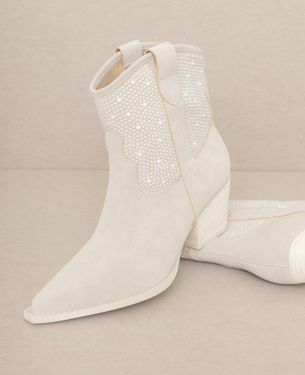 OASIS SOCIETY Cannes - Pearl Studded Western Boots - Tigbuls Variety Fashion