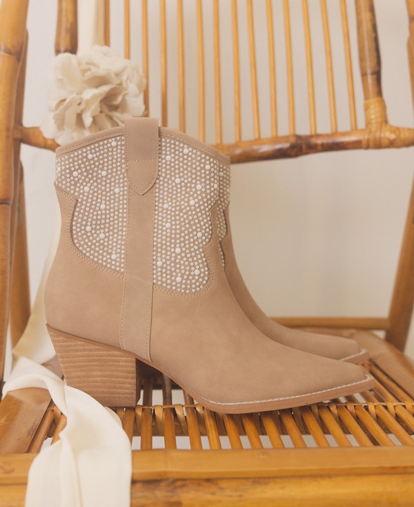 OASIS SOCIETY Cannes - Pearl Studded Western Boots - Tigbuls Variety Fashion