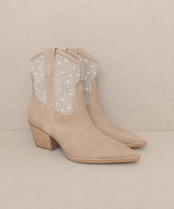 OASIS SOCIETY Cannes - Pearl Studded Western Boots - Tigbuls Variety Fashion