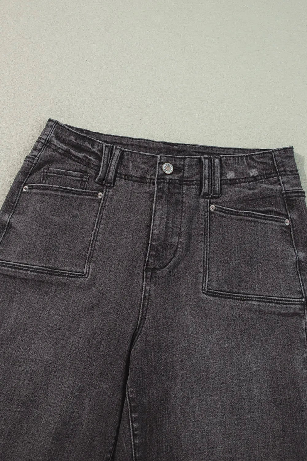 High-Waisted Wide-Leg Vintage Wash Jeans - Tigbul's Variety Fashion Shop