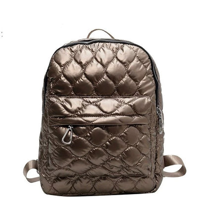 Jade Metallic Puffer Backpack - Tigbuls Variety Fashion