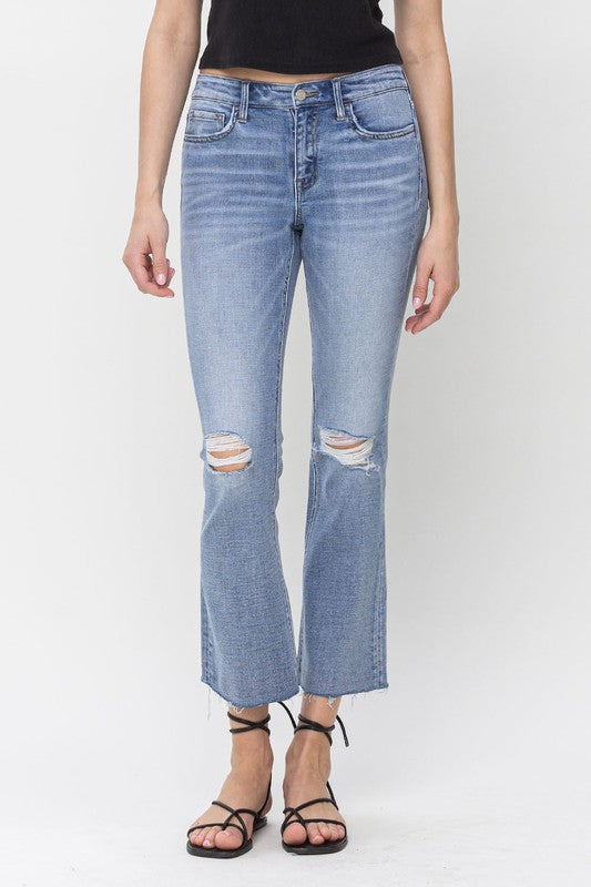 Mid Rise Kick Flare Jeans - Tigbuls Variety Fashion