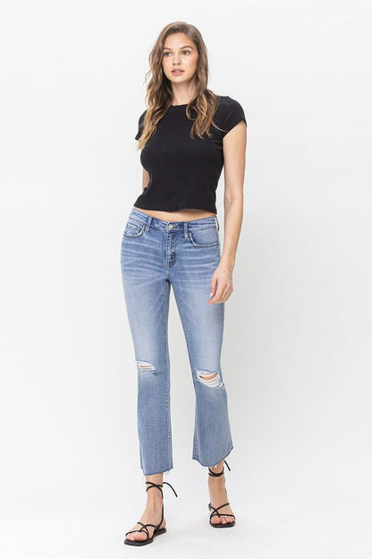 Mid Rise Kick Flare Jeans - Tigbuls Variety Fashion