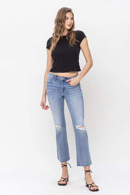 Mid Rise Kick Flare Jeans - Tigbuls Variety Fashion