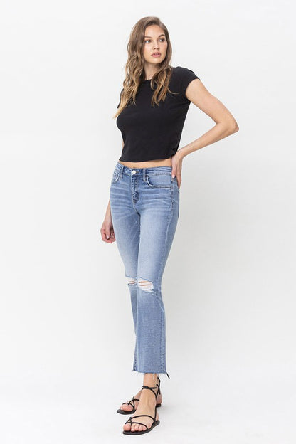 Mid Rise Kick Flare Jeans - Tigbuls Variety Fashion