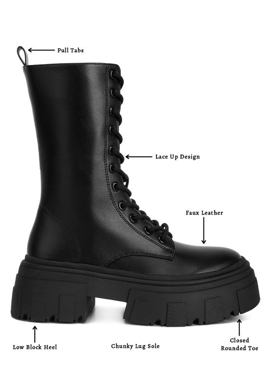 Tatum Combat Boots - Tigbul's Variety Fashion Shop