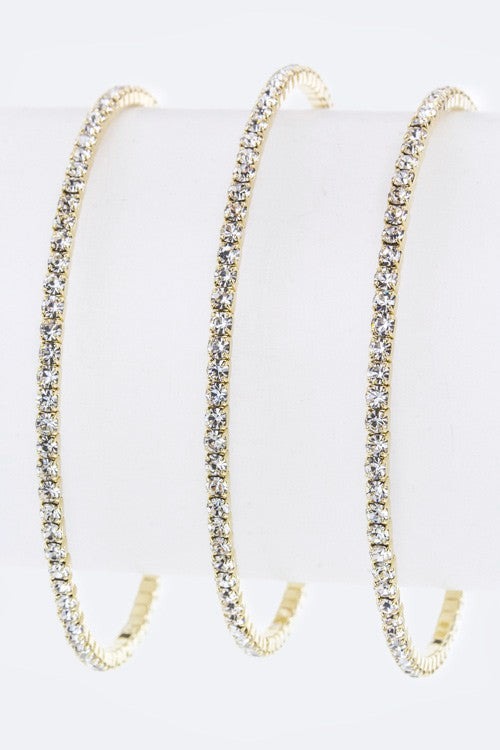 Crystal Open Bar Bangle - Tigbul's Variety Fashion Shop