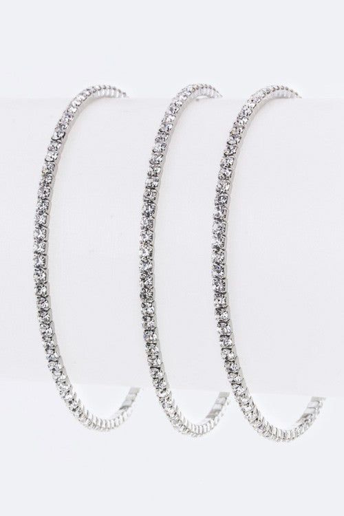 Crystal Open Bar Bangle - Tigbul's Variety Fashion Shop