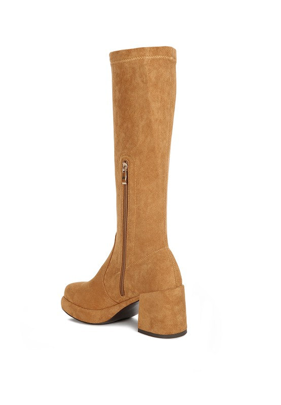 Morpin Stretch Suede Calf Boots - Tigbuls Variety Fashion