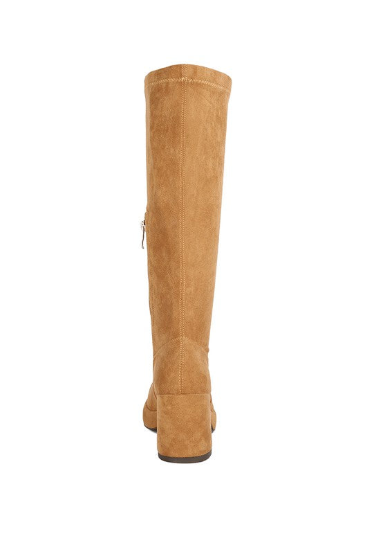 Morpin Stretch Suede Calf Boots - Tigbuls Variety Fashion