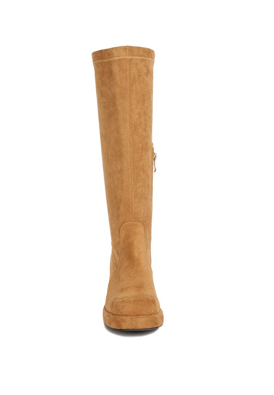 Morpin Stretch Suede Calf Boots - Tigbuls Variety Fashion