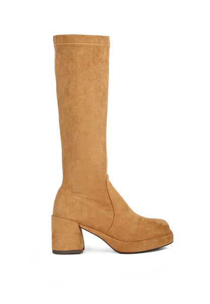 Morpin Stretch Suede Calf Boots - Tigbuls Variety Fashion