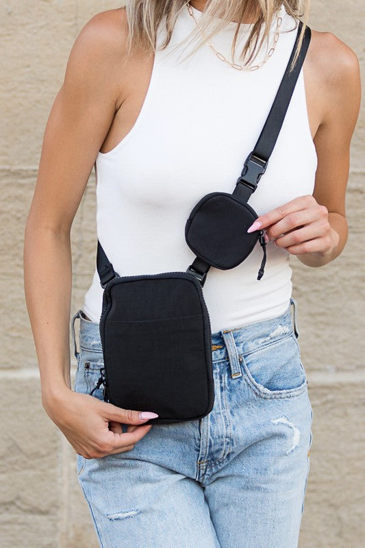 Eva Clippable / Removable Coin Pouch Crossbody - Tigbul's Variety Fashion Shop