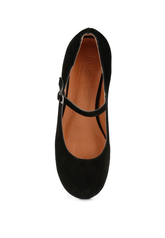 Dallin Suede Block Heel Mary Janes - Tigbuls Variety Fashion