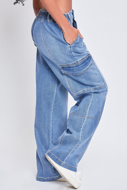 YMI Jeanswear High-Rise Straight Cargo Jeans - Tigbul's Variety Fashion Shop