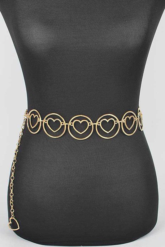 Heart Cutout Fashion Chain Belt - Tigbul's Variety Fashion Shop