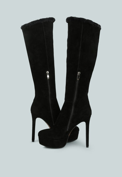 SALDANA Convertible Suede Leather High Boots - Tigbuls Variety Fashion