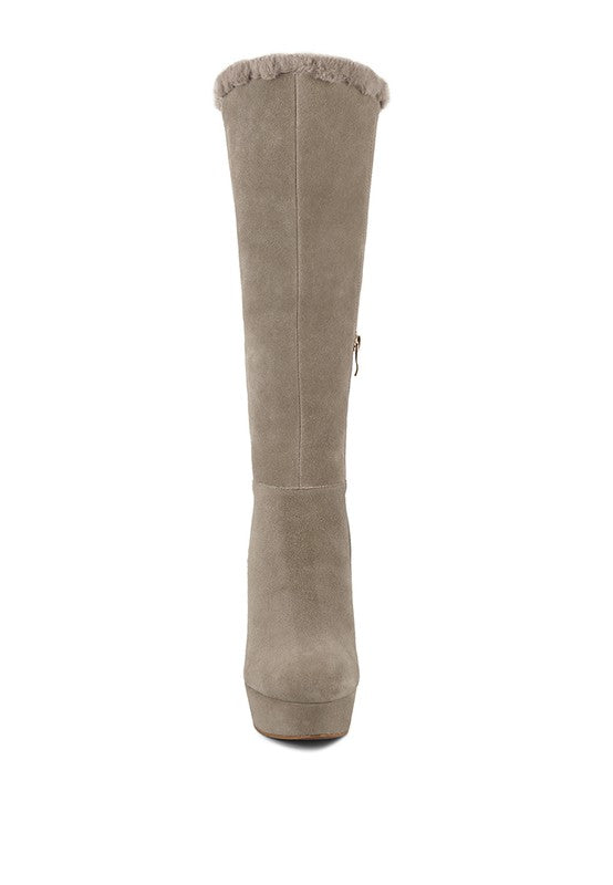 SALDANA Convertible Suede Leather High Boots - Tigbuls Variety Fashion