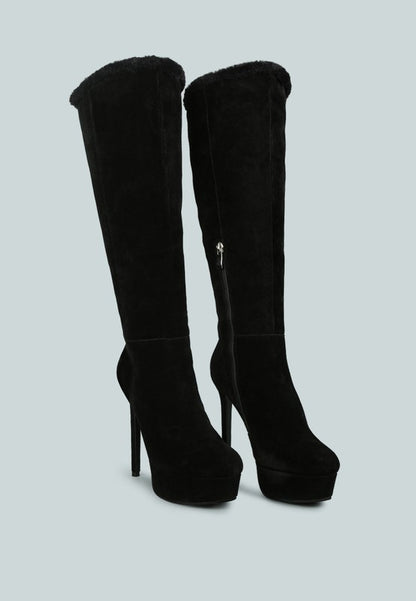 SALDANA Convertible Suede Leather High Boots - Tigbuls Variety Fashion