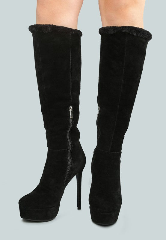 SALDANA Convertible Suede Leather High Boots - Tigbuls Variety Fashion