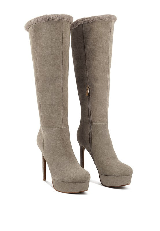 SALDANA Convertible Suede Leather High Boots - Tigbuls Variety Fashion