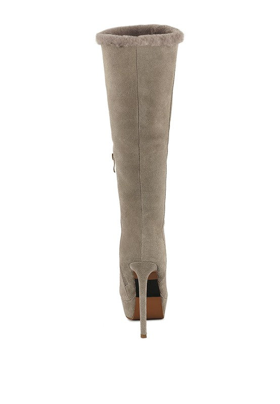 SALDANA Convertible Suede Leather High Boots - Tigbuls Variety Fashion