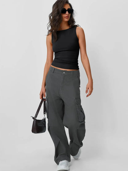 2 Piece Round Neck Tank - Tigbul's Variety Fashion Shop