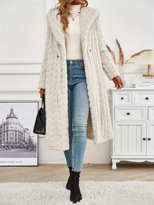 Sherpa Longline Hooded Coat - Tigbul's Variety Fashion Shop