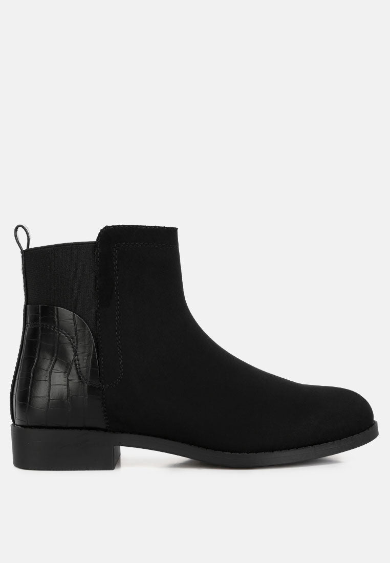Emol Croc Back Panel Chelsea Boots - Tigbul's Variety Fashion Shop