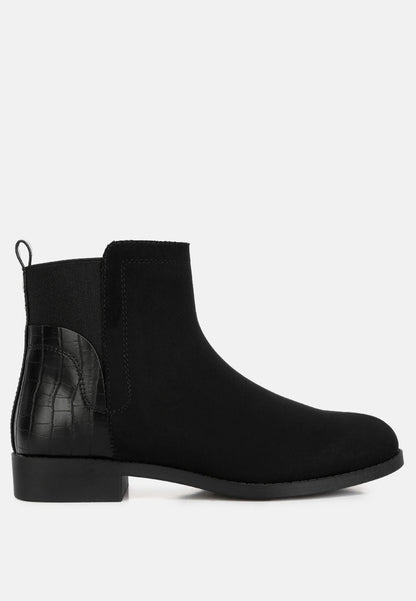 Emol Croc Back Panel Chelsea Boots - Tigbul's Variety Fashion Shop