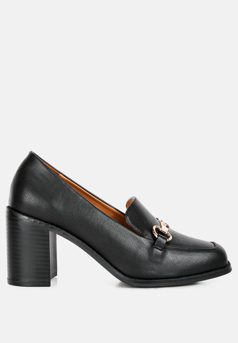 Boss Fav Classic Block Heel Loafers - Tigbul's Variety Fashion Shop