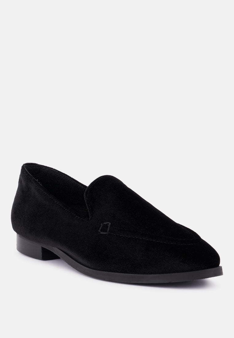 Luxe-Lap Velvet Handcrafted Loafers - Tigbul's Variety Fashion Shop