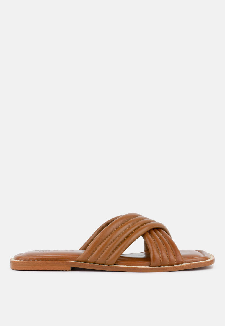 Eura Quilted Leather Flats - Tigbul's Variety Fashion Shop