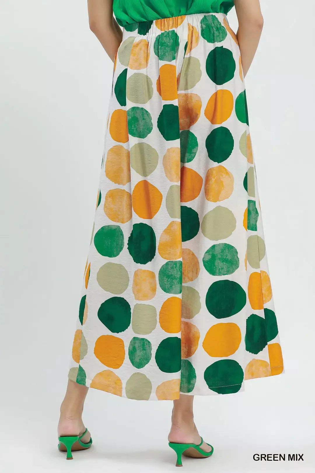 Umgee Dot Print Wide Leg Pants - Tigbul's Variety Fashion Shop