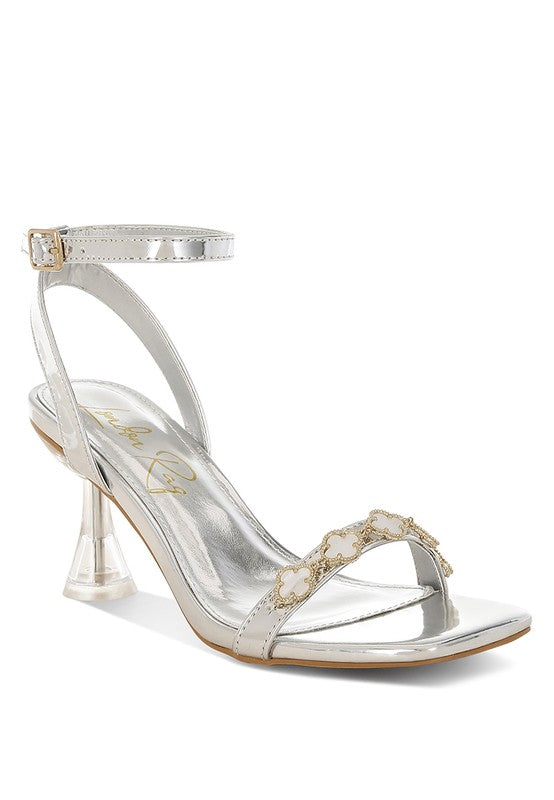 Ebina Charm Detail Spool Heels - Tigbul's Variety Fashion Shop