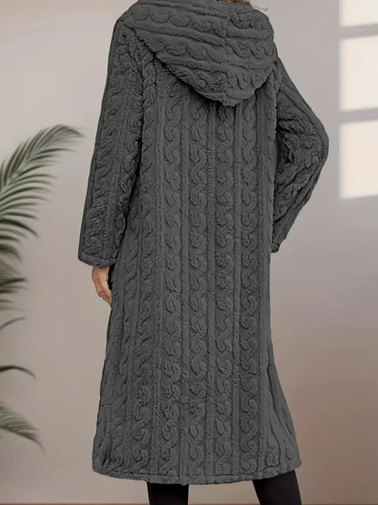 Sherpa Longline Hooded Coat - Tigbul's Variety Fashion Shop