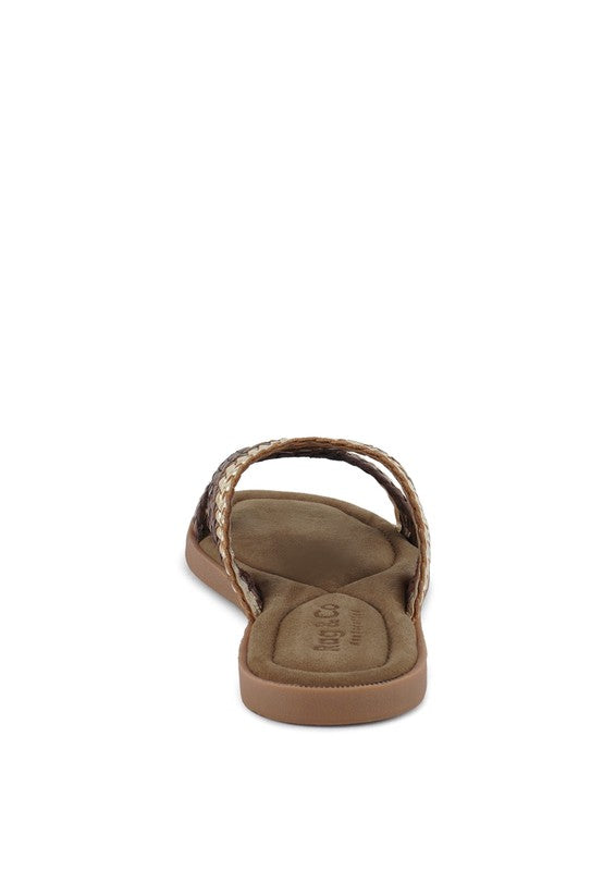 Eirata Braided Real Leather Slip-On Flats - Tigbul's Variety Fashion Shop