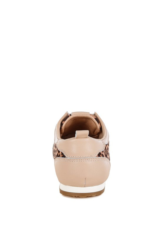 Narati Leopard Print Real Leather Sneakers - Tigbul's Variety Fashion Shop
