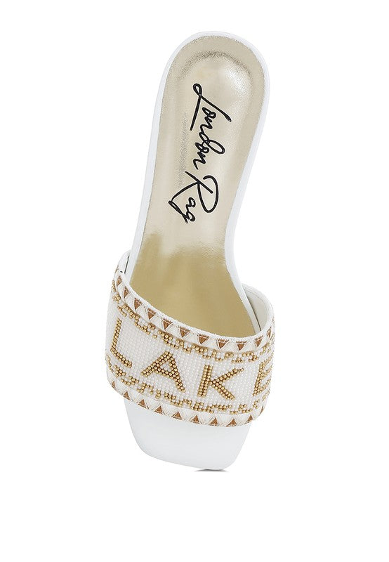 Vacay Babe Lake Como Beaded Slip-On Heels - Tigbul's Variety Fashion Shop