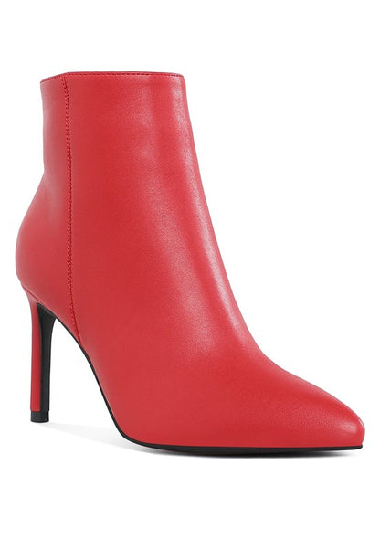 Tatria Textured Stiletto Heel Ankle Boots - Tigbul's Variety Fashion Shop